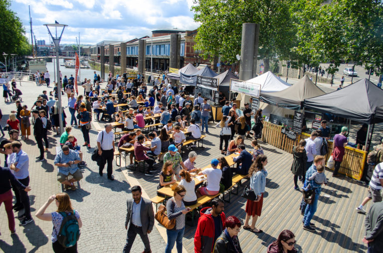 Lunch service at The Harbourside Street Food Market
